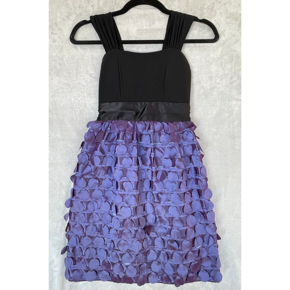2 Hip By Wrapper Dress Girls Size 12 Purple‎ Black Formal Event Wedding Guest
